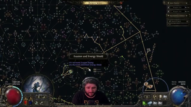 Árvore de habilidades passivas do Path of Exile 2